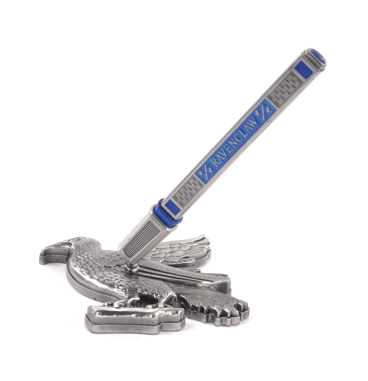 The Noble Collection Harry Potter Ravenclaw House Pen and Desk Stand - Die Cast Metal Pen and Raven Mascot Stand - Officially Licensed Stationery Gift