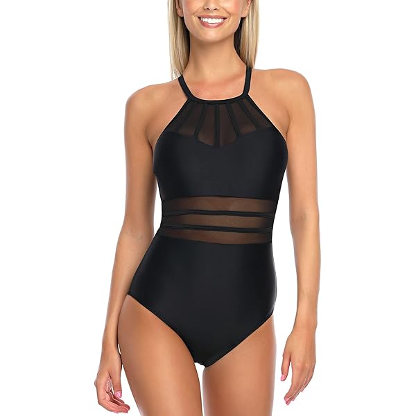 Wildbreath Maillot De Bain Une Pièce Pour Femme - Contrôle Du Ventre - Découpe Dans Le Dos - Bretelles Volantées - Col En V - Taille Haute - Monokini, Vert, Small