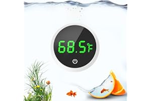 QZQ Fish tank thermometer Aquarium thermometer wireless touch Stick Digital Aquarium Thermometer LED display ±1°F for monitoring The Fish tank aquarium temperature accessories (White)