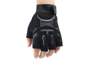 Long Keeper 4-9 Y Kids Half Finger Gloves Boys Girls Anti-slip Sport Tactical Mittens