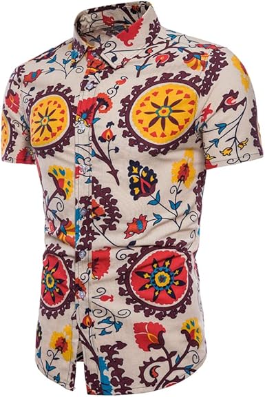 slim fit hawaiian shirts amazon