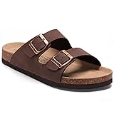 Litfun Women's Cork Footbed Sandal Summer Slip On