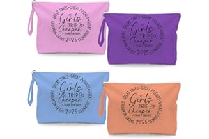 Fokongna 4PCS Girls Trip Gifts Wet Bag Wet Dry Bag Beach Bags Favors for Swimsuit Toiletry Bags Travel Essentials For Women, For Beach Travel Gym Swimsuit Dirty Diaper