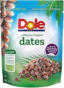 Dole 100% Natural dates California chopped (075700045026)