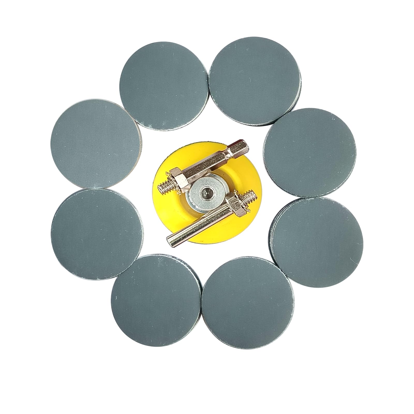 Wanmutrun 50MM Waterproof Sandpaper Hook and Loop 100pcs Grit 2000 Silicon Carbide Discs Suitable for Small Polishing Machines — image 1