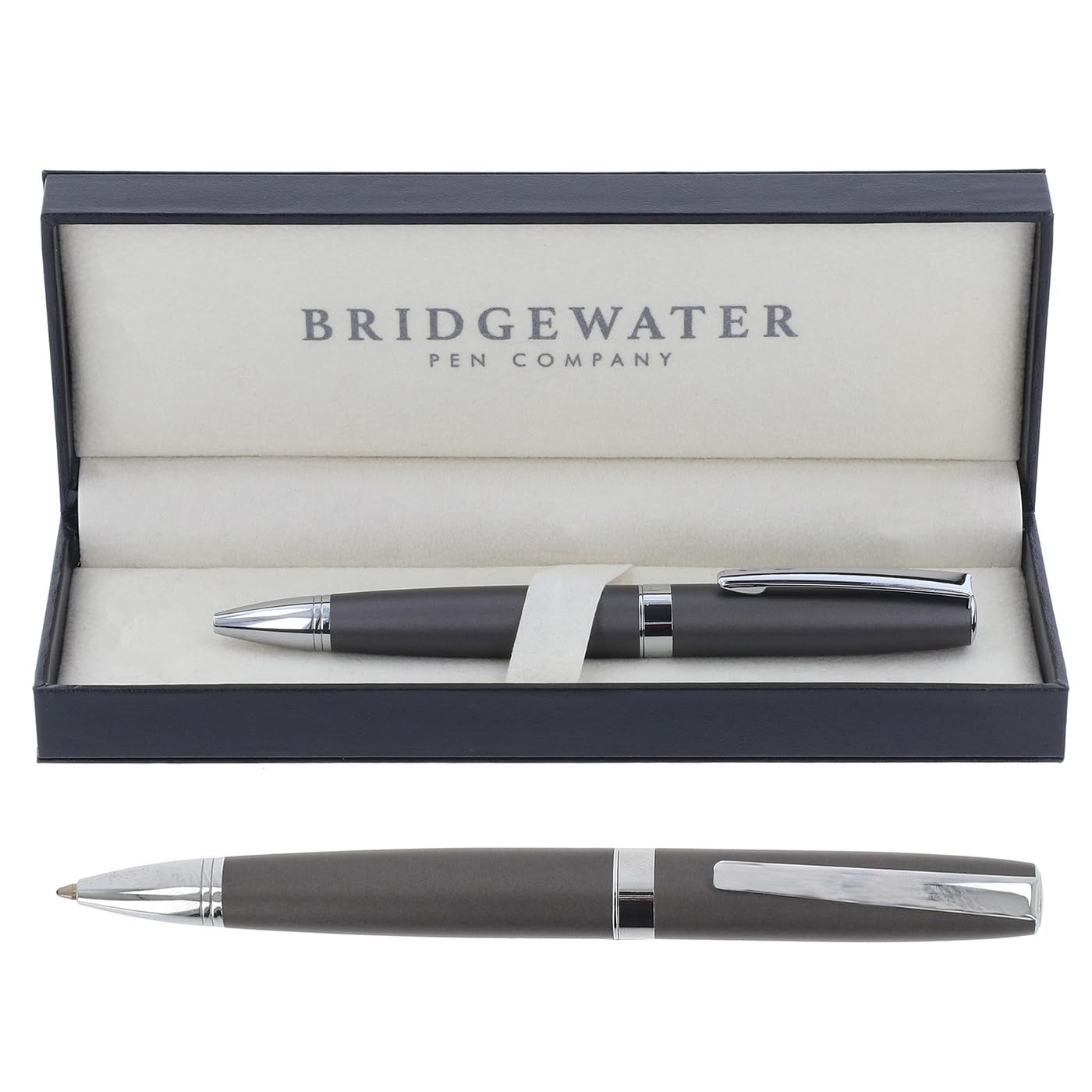 Bridgewater Pen Company Executive Ball Point Pen Collection, Boxed & Sleeved (Hereford, Chrome) — image 1