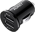 AUKEY Car Charger, Mini USB Cell Phone Car Aapter 24W/4.8A Flush Fit Dual Port for iPhone 11/11 Pro / 11 Pro Max, Samsung S10 Note 10, Google 4XL and More