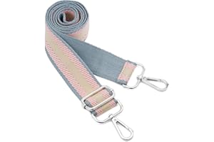 ZOOEASS Silvery Buckles Wide Shoulder Strap Adjustable Replacement Belt Crossbody Canvas Bag Handbag