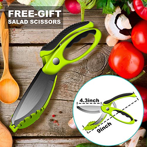 Salad Spinner, ANKO BPA Free Certified 4.2 Quart Capacity Vegetable Dryer Strainer with Vegetable Scissors, Ease for Tastier Salads and Faster Food Prep (1 PACK) - Thumbnail 5