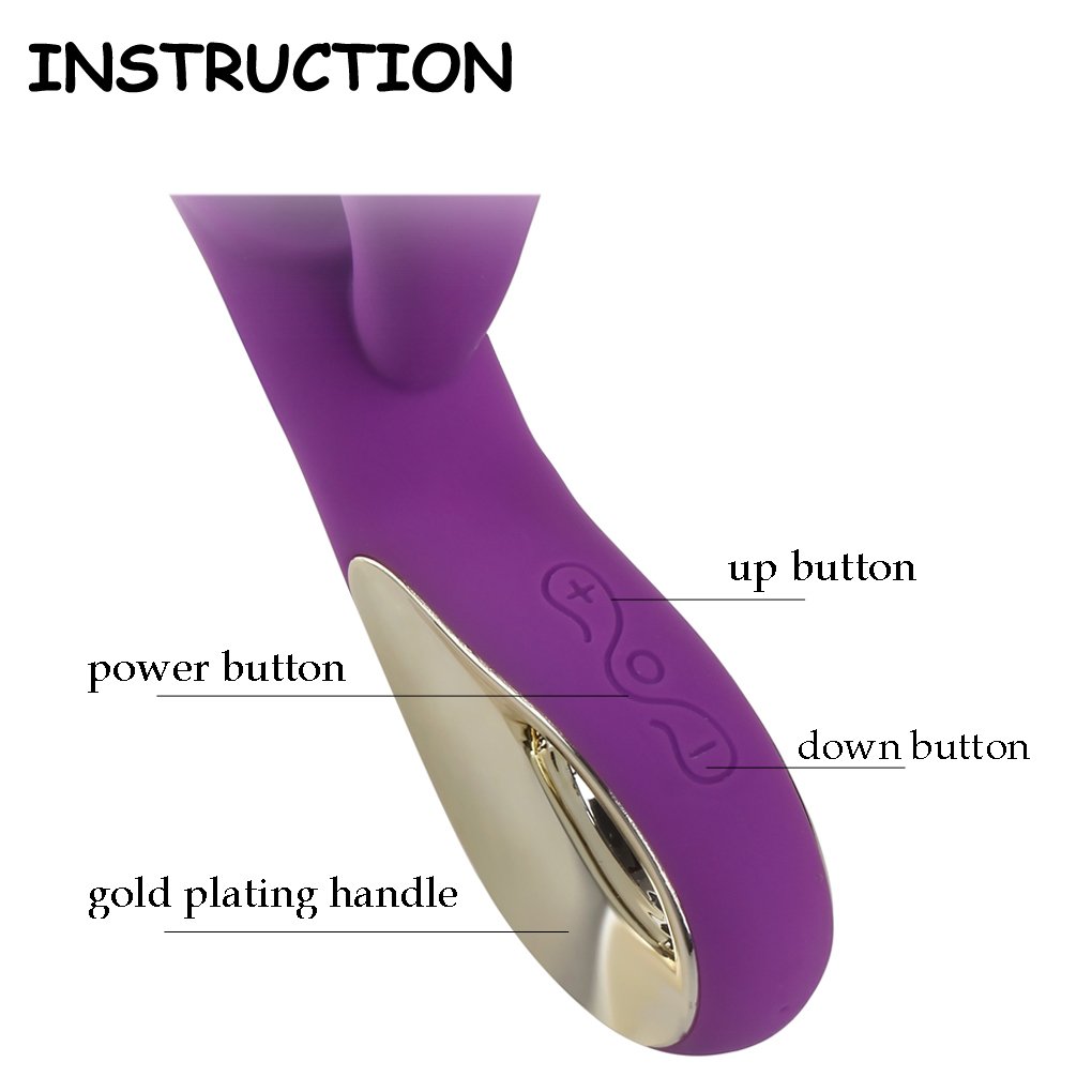G Spot Rabbit Vibrator Clitoris Stimulation, EVERFUN Waterproof Dildo Vibrator Clit Stimulator with 10 Vibration Modes Quiet Dual Motor for Women Rechargeable (Purple)