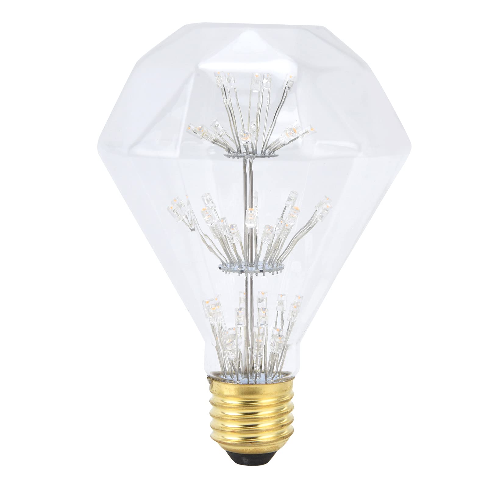 Joyzan E27 Vintage Light Bulbs, 3W Clear Edison Screw Bulb 85‑265V Warm Lights Filament Bulbs LED Spiral Decorative Lamp Round Retro Old Fashioned Transparent Glass for DIY Lighting Home Cafe Bar