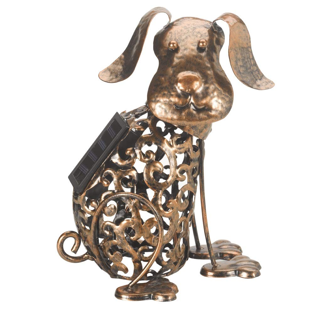 Smart Garden Metal Scroll Dog Solar Light