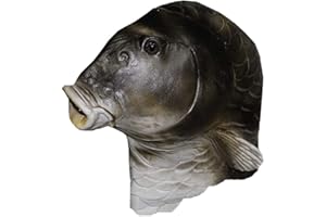 HENGYUTOYMASK Realistic Fish Mask Animal Head Latex Mask Face Disguise Halloween Costume