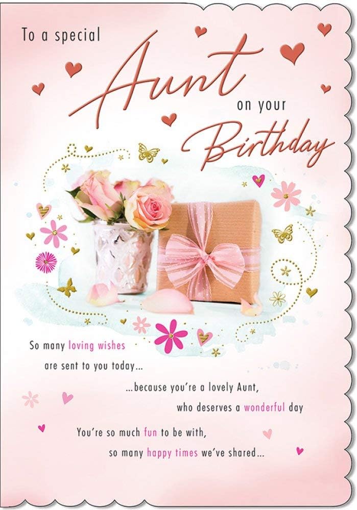 Amazon Com Traditional Birthday Card Aunt 9 X 6 Inches Piccadilly Greetings Office Products