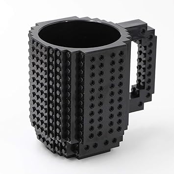 ZUZEN Kreative Milch Tasse DIY Baustein Puzzle Kaffeetasse 350 ml Kapazität Lebensmittelqualität ungiftig Kunststoff Material