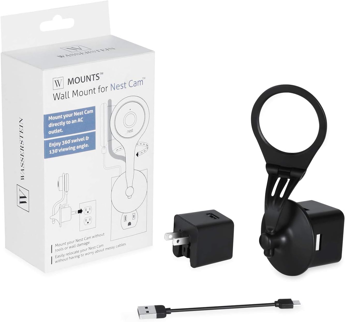 Google Nest Cam Indoor AC Outlet Wall Mount Adjustable ...