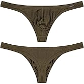 FIROTTII Mens Thong Underwear Ribber G-String Low Rise Briefs T-Back Pouch Stretch and All-day Comfort Lingerie for Men
