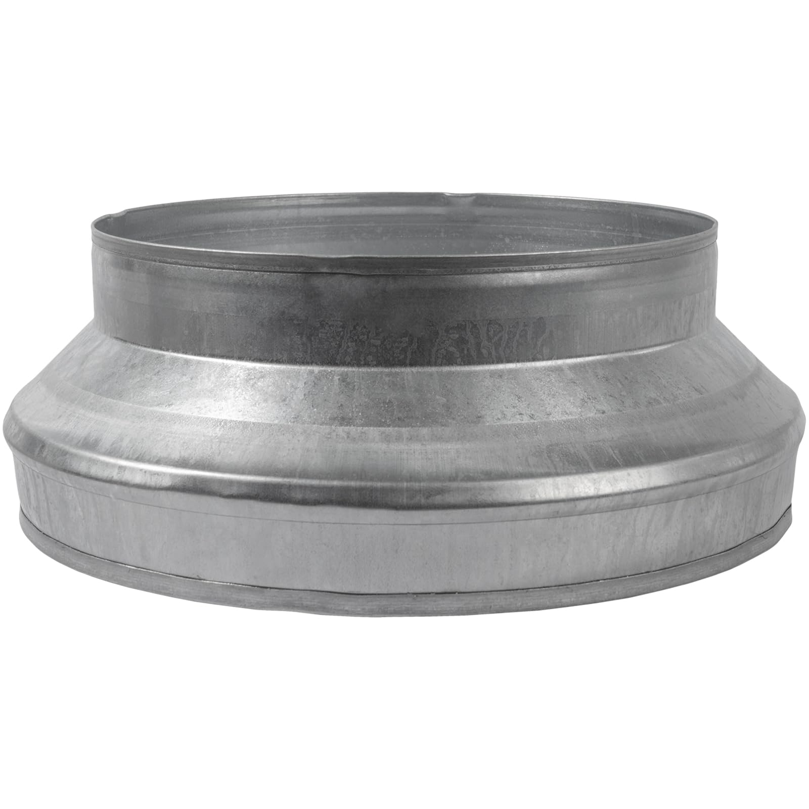 Photo 1 of 12" to 10" Inch Galvanized Steel Round Duct Reducer - Pipe Fitting Increaser Reducer - Drain, Waste and Vent Conduit Transition Adapter - Metal Tube Reducing Coupling