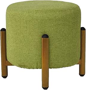 XJJ-Taburete Pequeño Taburete Redondo De Terciopelo, Taburete Pequeño