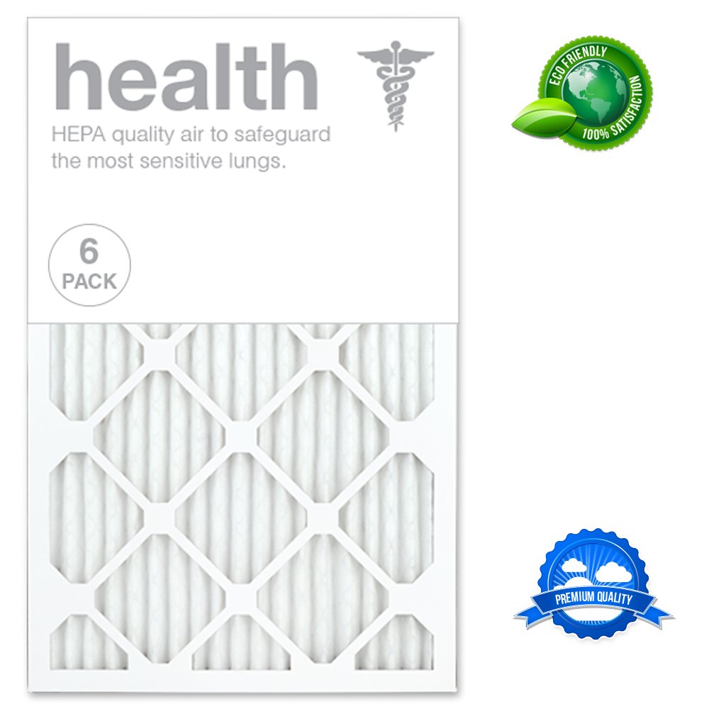 AIRx HEALTH 16x25x1 MERV 13 Pleated Air Filter - Made in the USA - Box of 6