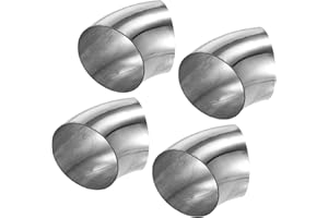 ACROPIX 4 Pcs OD 3 Inch 45 Degree SS304 Stainless Steel Bend Tube Exhaust Elbow Pipe for Car Modified Exhaust System 3" Pipin