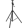 Clef Audio Labs Pro Adjustable Crank-Up Speaker & Lighting Tripod Stand - Heavy-Duty Aluminum, 130LB Capacity, Height 48-90", Includes Carry Bag for DJ, PA System, Live Stage Performance