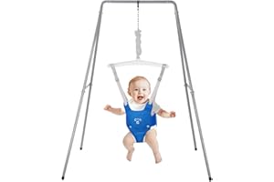 G TALECO GEAR Baby Jumper with Stand, Baby Jumpers and Bouncers, Baby Exerciser Suitable for 6-24 Months, Easy to Assemble & Store Jumper for Baby (Blue)
