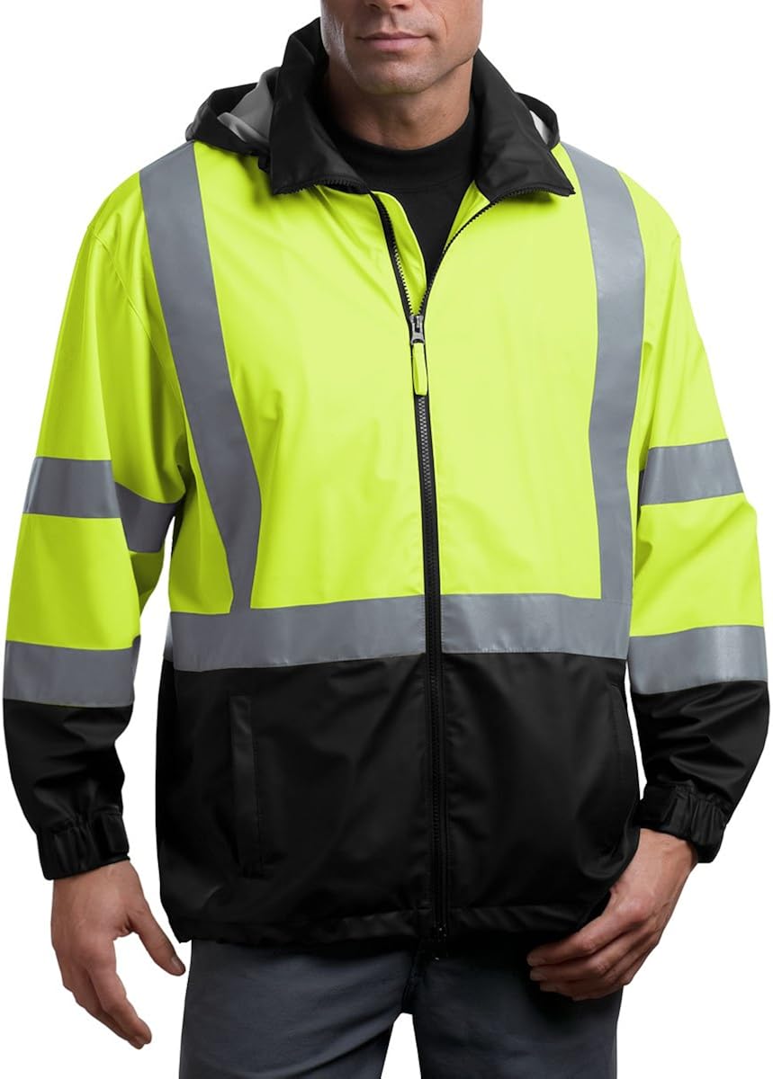 Amazon.com: Armycrew High Visibility ANSI 107 Class 3 Windbreaker Safety Jacket: Clothing
