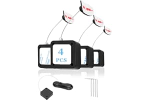 FANCAT 4Pack Remote Control Tether, 6.5 Ft Remote Control Leash, Retractable Safety Lock with Adjustable Lock Strap for TV Remotes, Game Controllers, and Tablets - Perfect for Showrooms