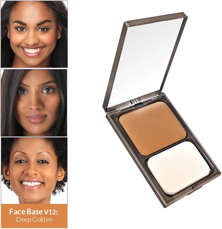 Vasanti Face Base Powder Foundation with Mineral Pigments - Oil-Free, Paraben-Free (V12 - Deep Golden) - Image 3