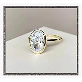 ZengoriGems 1CT/2CT/3CT CZ Engagement Rings 925 Sterling Silver Oval Cut Cubic Zirconia 14k Gold Plated Wedding Promise Rings for Her Wedding Bands for Women Lover Size 5-9