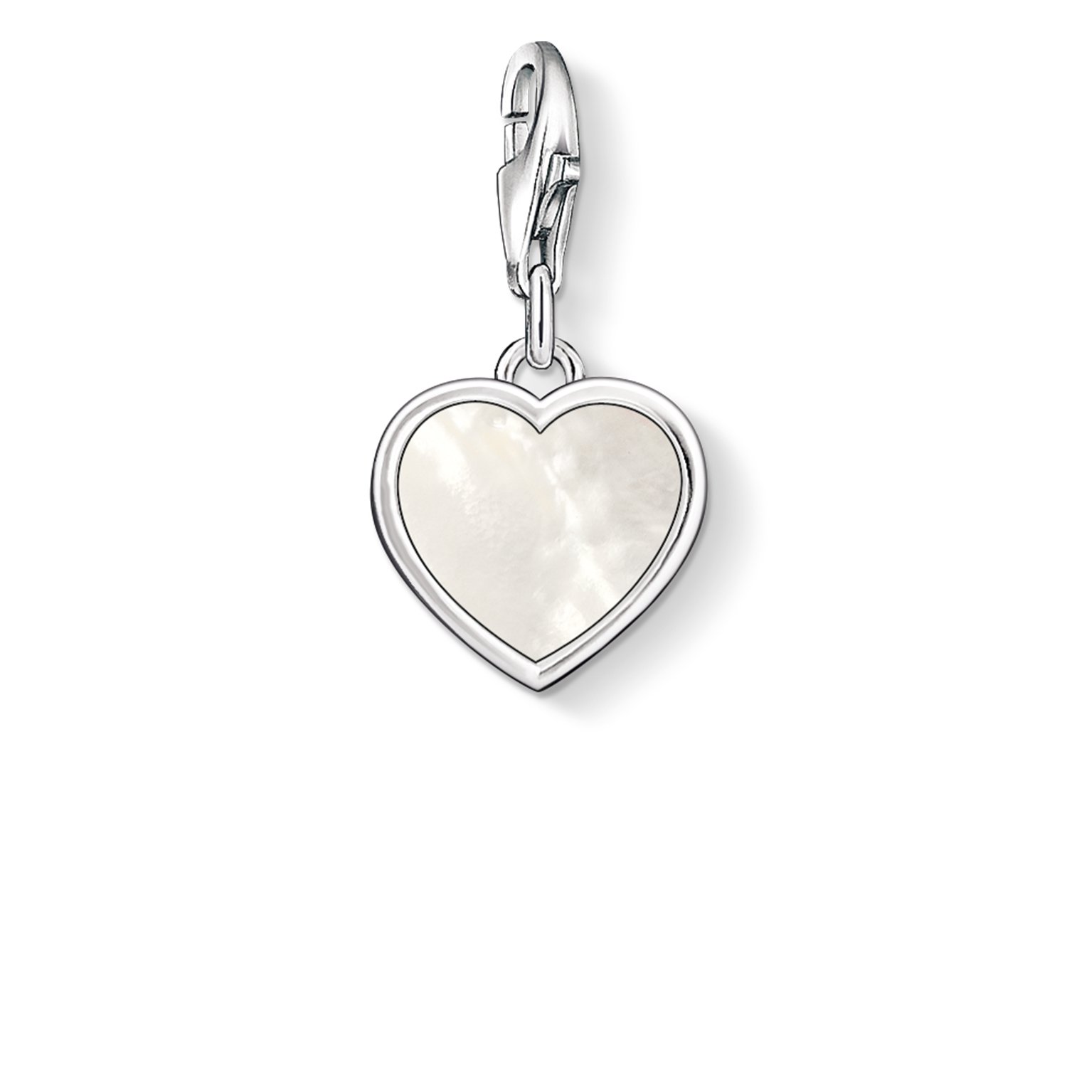 Thomas Sabo Women Charm Pendant Heart Mother of Pearl Charm Club 925 Sterling 0920-029-14