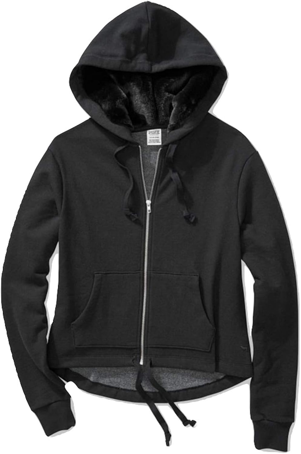 black fur lined hoodie