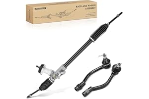 A-Premium Power Steering Rack and Pinion & Inner Outer Tie Rod End Kit Compatible with Hyundai Accent & Kia Rio, 2012-2017, 3