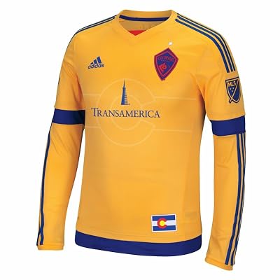 adidas Colorado Rapids MLS Mens Yellow Authentic On-Field Long Sleeve Jersey