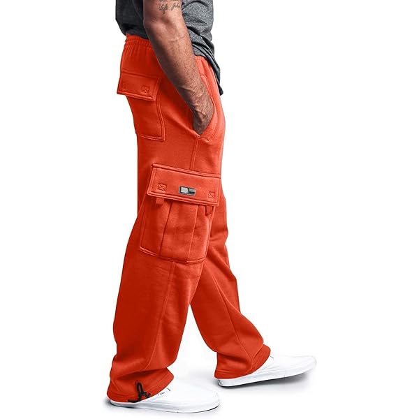 Amazon.com: Cargo Sweatpants for Men Baggy Comfy Wide Leg