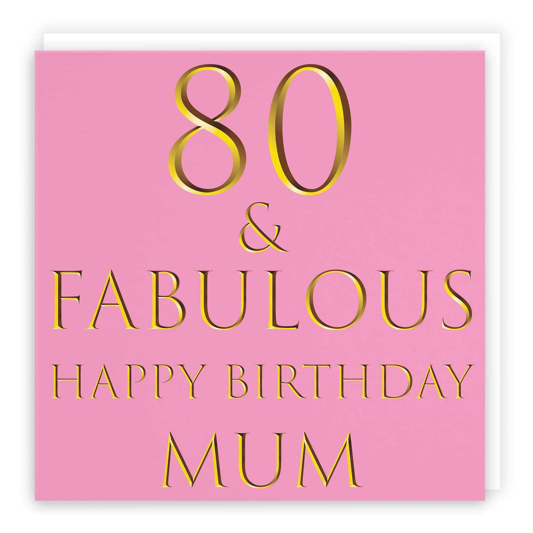 Hunts England - Large Mum 80th Birthday Card - 80 & Fabulous - Happy Birthday Mum - Still Totally Fabulous Collection - Large - 210 x 210 mm - Age 80