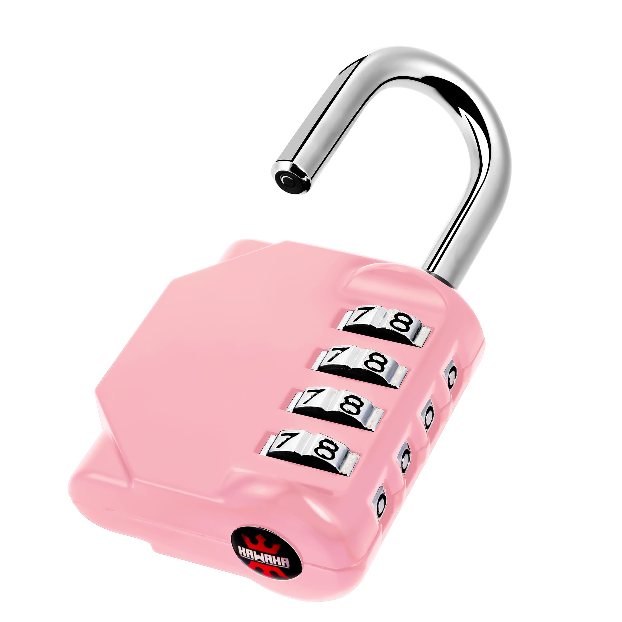 KAWAHA CL11RQ Combination Lock, 4 Digit Combination Lock Outdoor Your Own Combination for Gym, Locker, School, Gates, Doors, Toolbox, Hasps and Storage