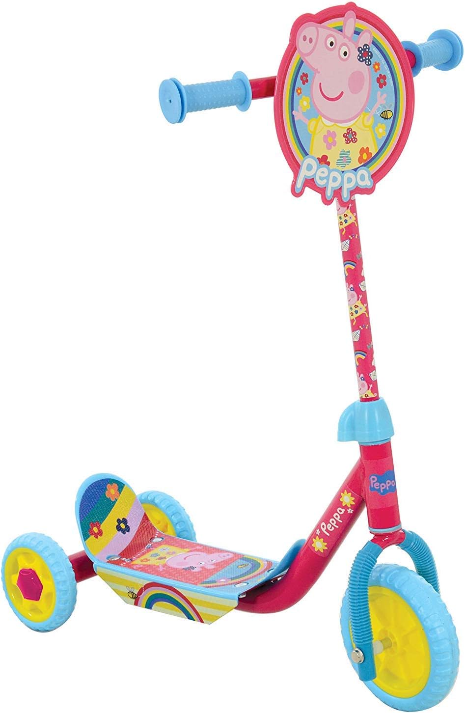 Peppa Pig Girls My First Tri-Scooter Adjustable Anti-Slip 3 Wheeler Outdoor Toy