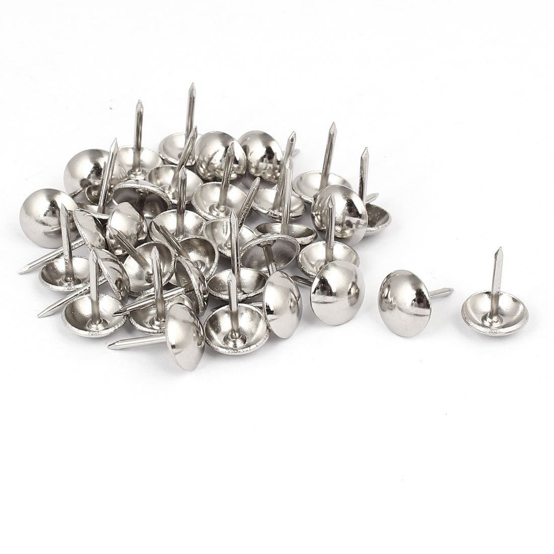 Sourcingmap 7/16 Inch Dia Stainless Steel Upholstery Tack Nail Decorative Thumbtack 35PCS