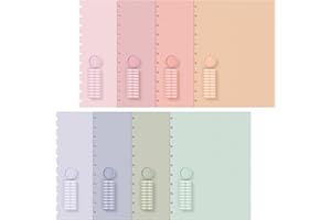 Glenmal 8 Set Discbound Notebook Cover and Disc Set 8.5 X11.75 Inch Poly Cover with Disc Suitable for Letter Size Fill Page for Work Meeting School (Soft Color)