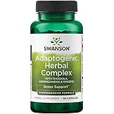 Swanson Rhodiola Ashwagandha Ginseng Complex Mood Energy Immune Function Nervous System Stress Support Adaptogen Herb Supplem