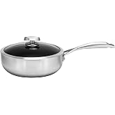 Scanpan CS+ Deep Saut&eacute; Pan with Lid, 4 qt, Silver