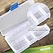 5 Pack of Small Plastic Storage Boxes with Removable Dividers