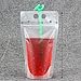 Herdro 100 Pack Clear Drink Pouches Bags with Straws - Reclosable Zipper Stand-up Plastic Pouches Bags Drinking Bags - 9.1