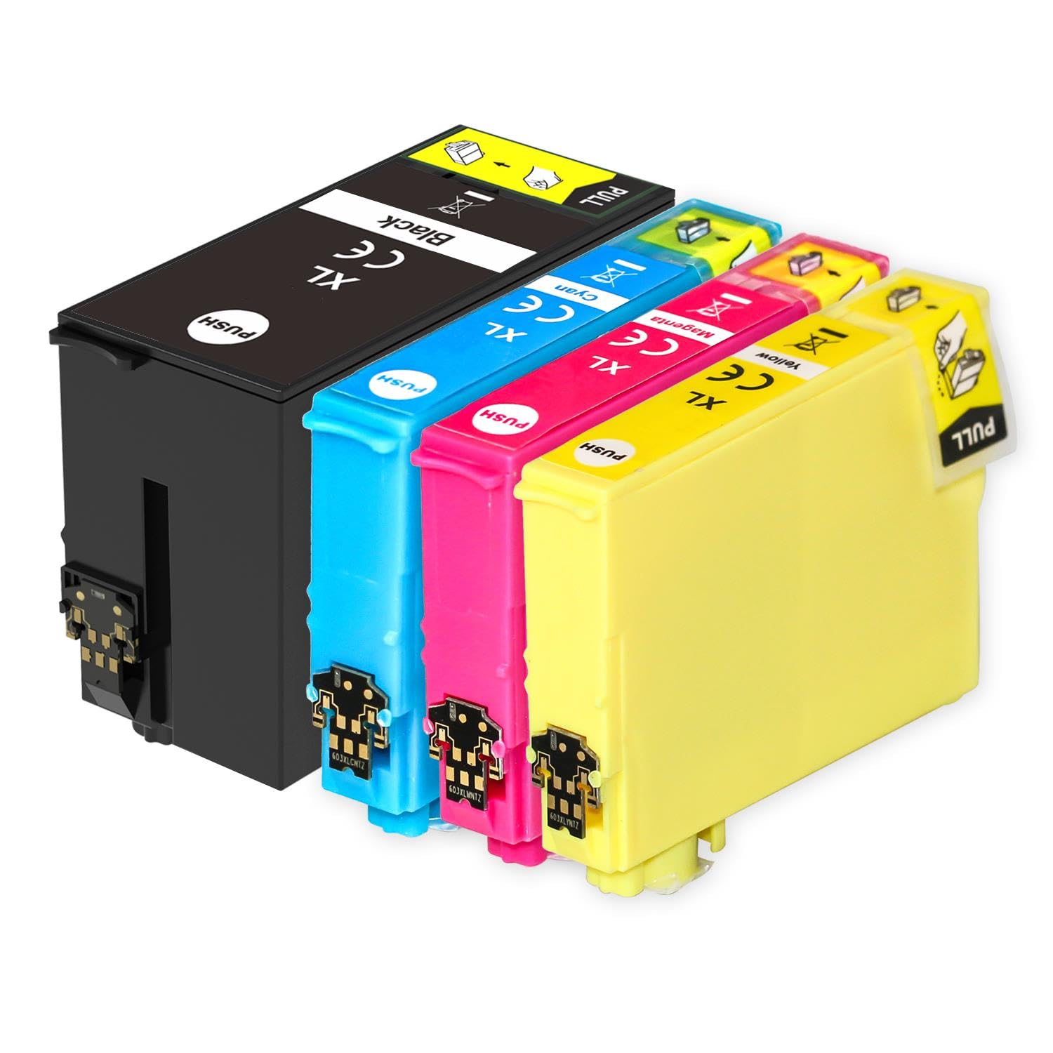 1 Go Inks Set of 4 Ink Cartridges to replace Epson T1306 Compatible/non-OEM for Epson Stlyus & Workforce Printers (4 Inks), Black, Cyan, Magenta, Yellow, High Capacity