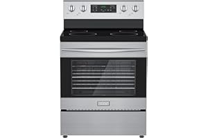 Empava Electric Range, Radiant Ceramic Cooktop with 4.8 Cu. Ft. Oven, 4 Cooking Elements, Steam Cleaning, Freestanding & Slide-in Stove in Stainless Steel,30 Inch, 240V(Power Cord Not Included)