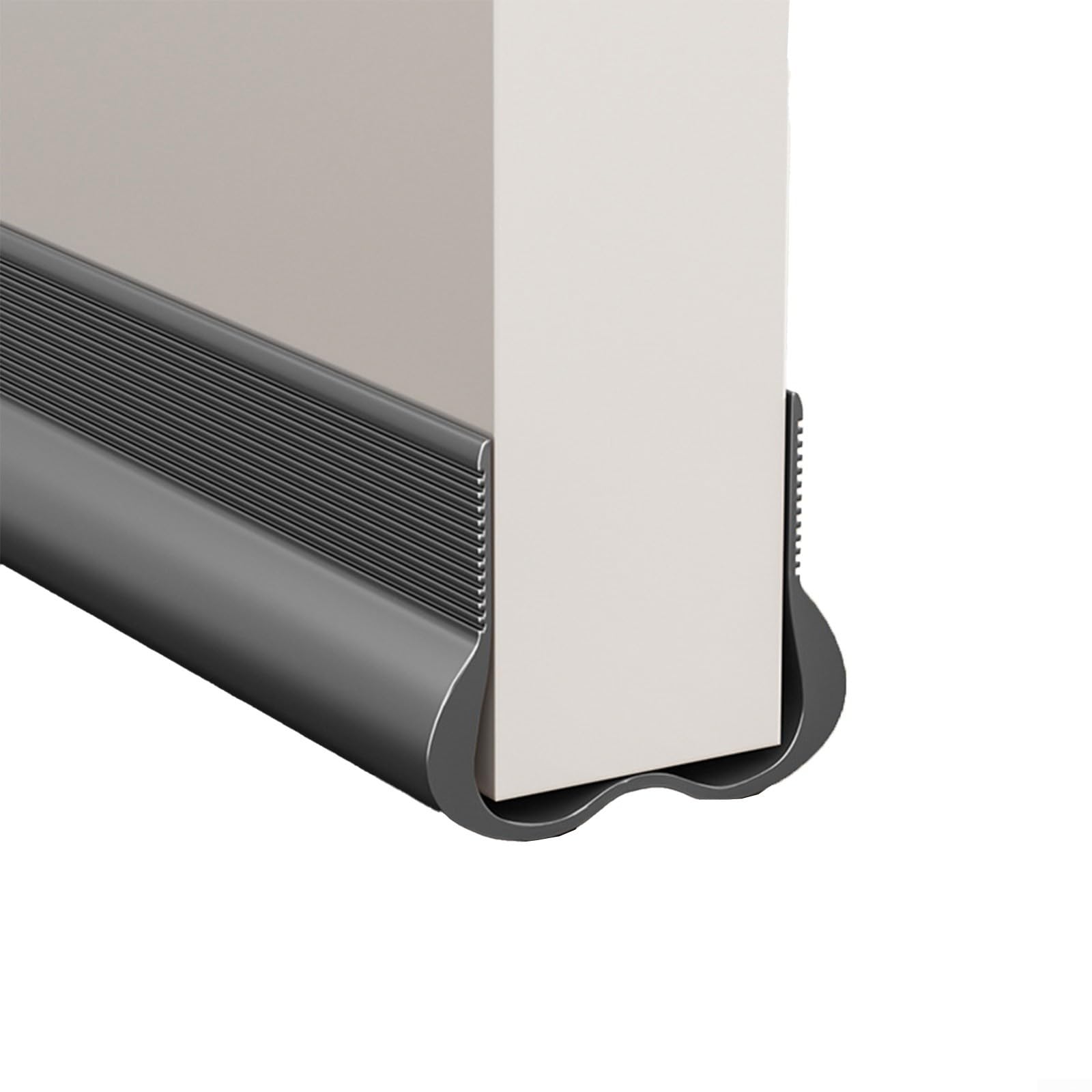 PVC Flexible Door Draft Stopper - Bottom Sealing Strip Under Weather Stripping Noise Blocker (Gray)