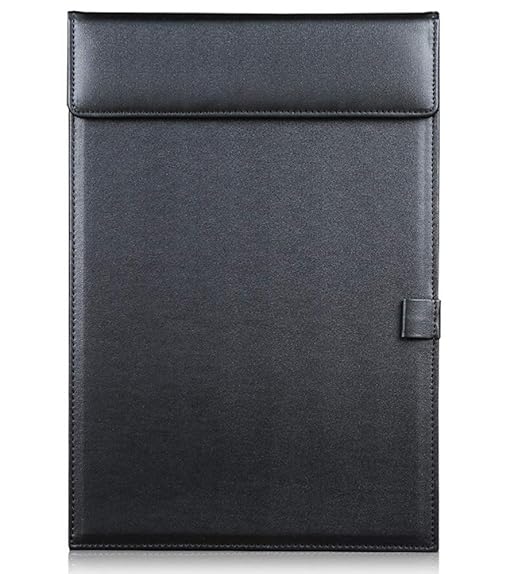 NJ Ultra Smooth PU Leather Clipboard, Business Meeting Writing