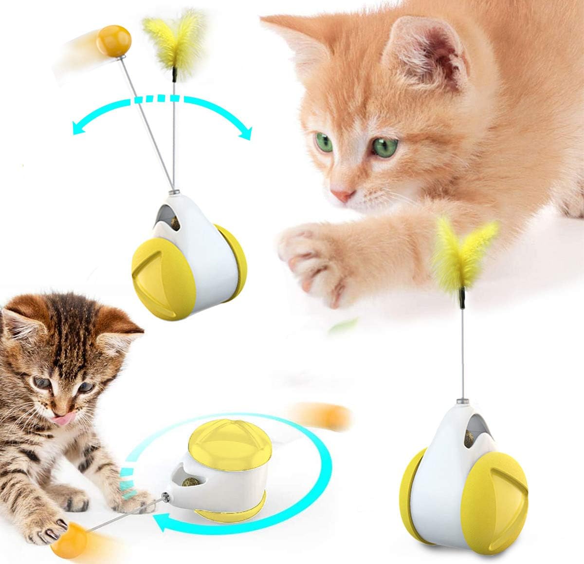 LCJMMO Interactive Cat Toys Chaser for Indoor Cats with